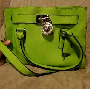 Michael Kors Hamilton Lime Green Bag